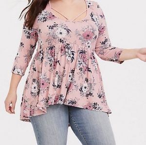 Super Soft Floral Tee - Torrid Size 1